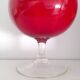 Vase Empoli en opaline rouge