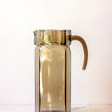Octagonal pitcher made of smoked glass