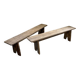 Paire de bancs de ferme en chêne