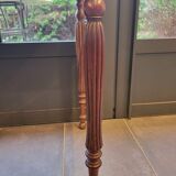 Side table with drawer and leather top