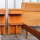 Paire de lit jumeaux et chevets 1950