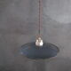 Suspension en tôle émaillée grise anthracite