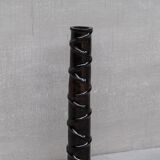 Pair of Wooden Tall French Mid-Century Decorative Vases