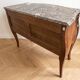 Curved Louis XV commode in rosewood and marble
