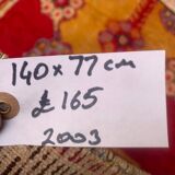 Turkish oushak rug 140x77 cm vintage carpet