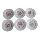 6 flowery plates KG Lunéville