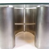 Unique Coffee Table With Glass Top By Jørgen Flemmer From 1980s