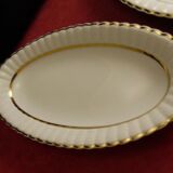 Bernardaud Limoges porcelain ravier white and gold model