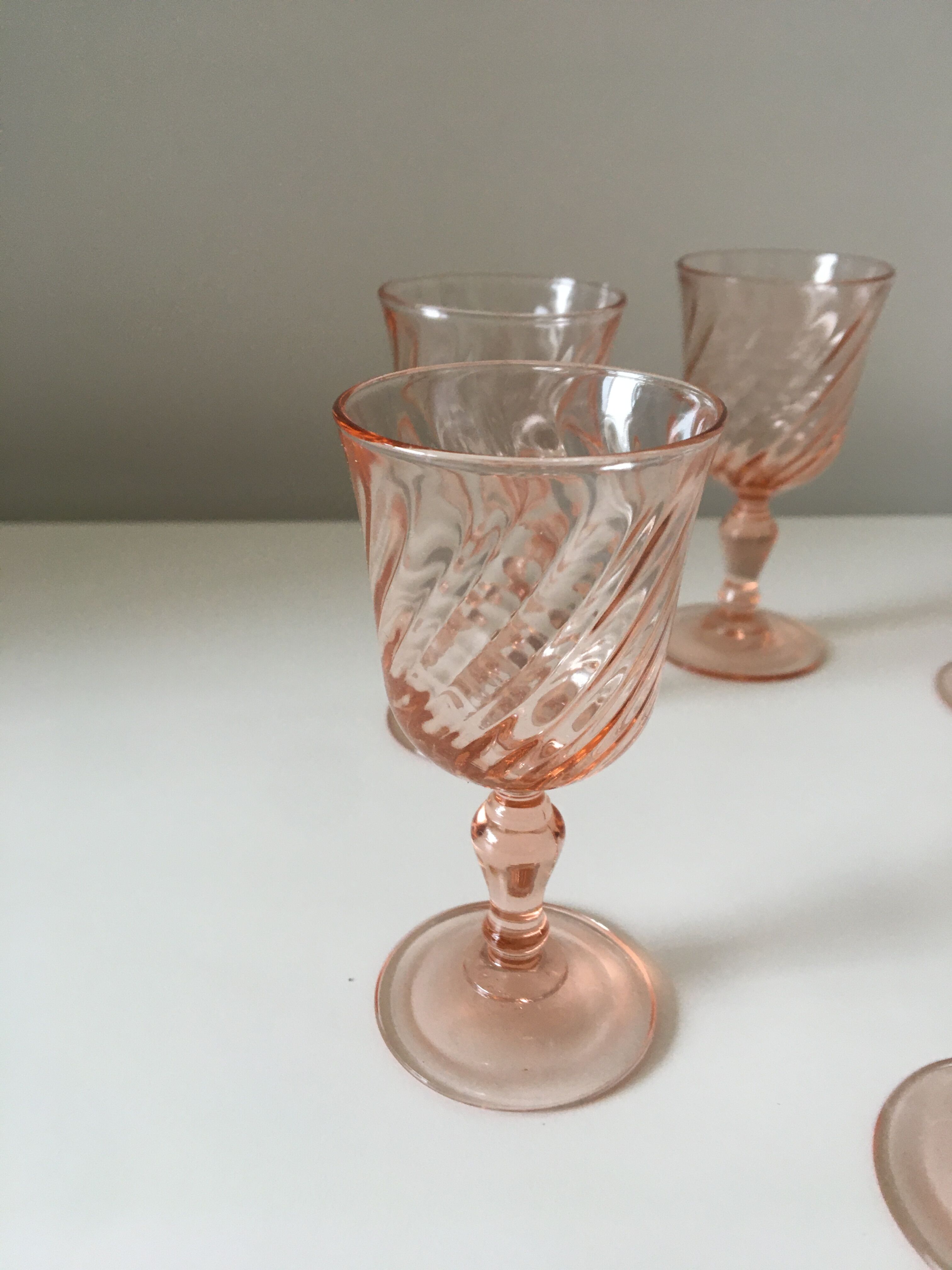 6 Rosaline liqueur glasses
