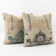 Lot de 2 housses de coussin turque vintage 51x51 cm