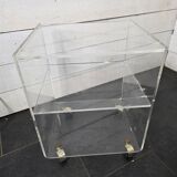 1970s Plexiglas Bedside Table