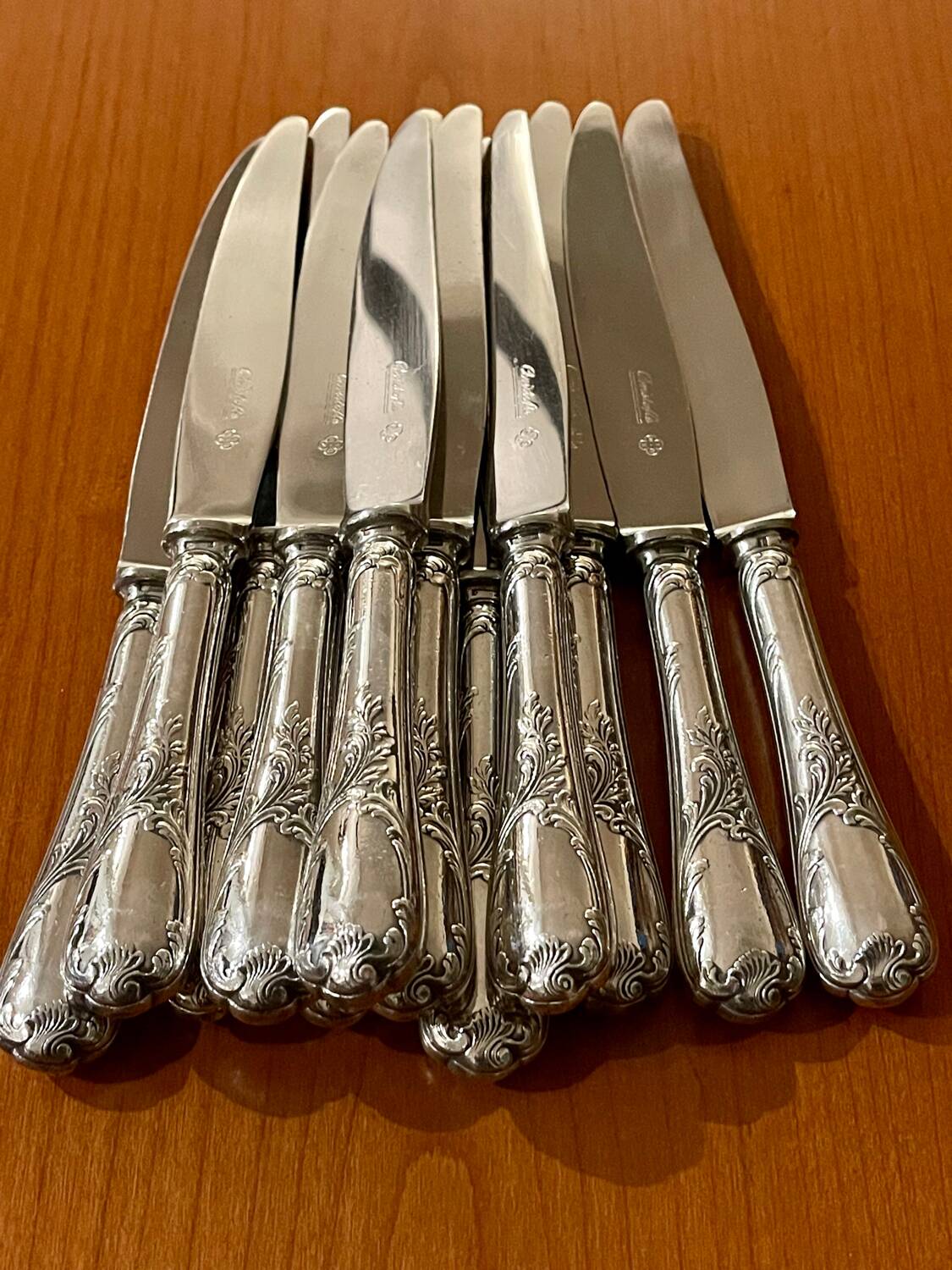 Christofle 12 large marly model knives 24.5 cm