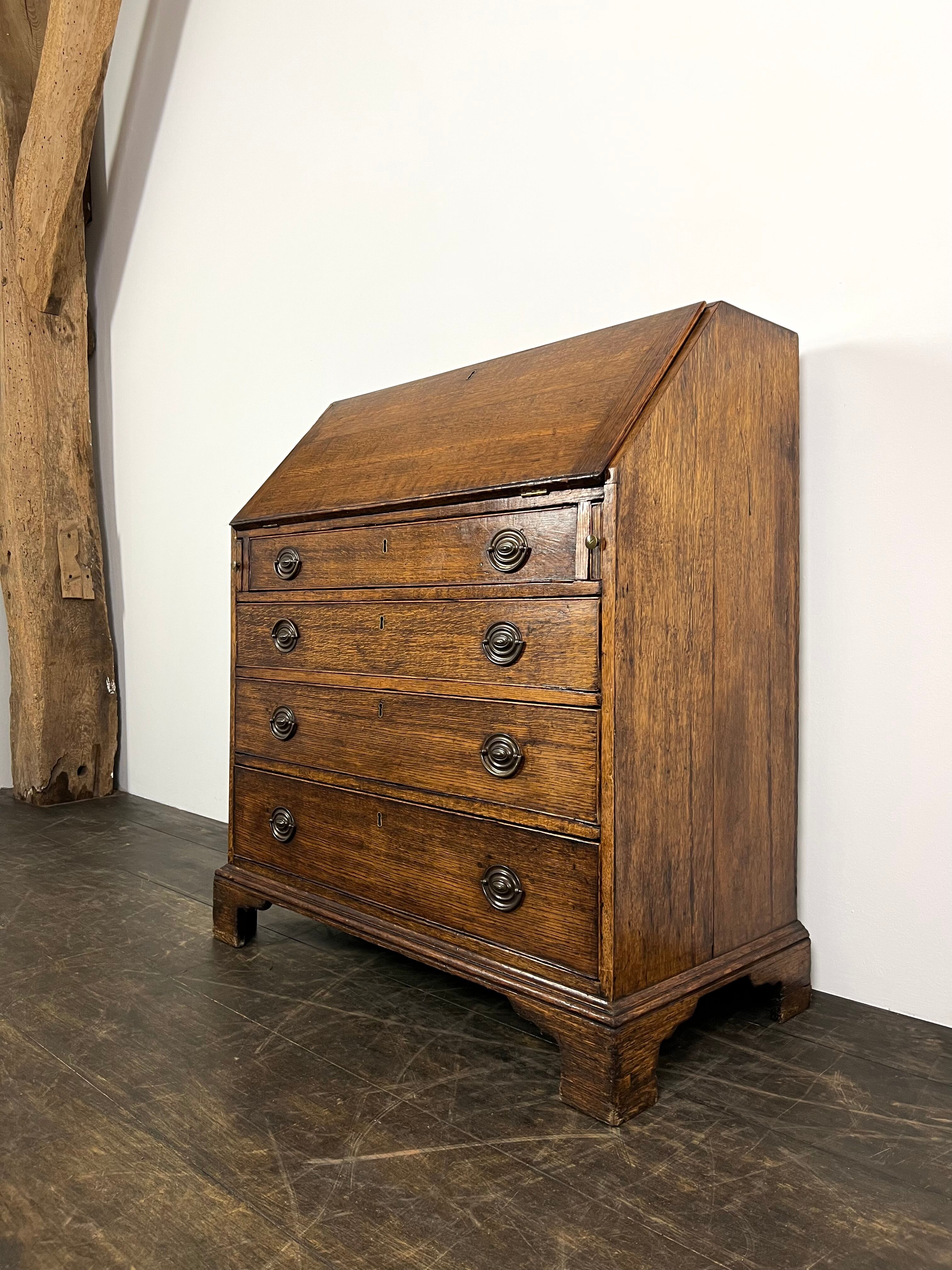English oak writing desk