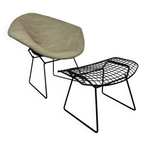 Diamond chair & ottoman
