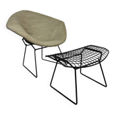 Diamond chair & ottoman harry bertoia for knoll