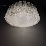 Glass Tubes Chandelier Flush mount from Doria Leuchten, 1960s