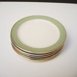 5 Antique Villeroy & Boch Celadon Dessert Plates
