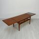 1960s vintage Danish mid-century extendable teak coffee table by Trioh Møbler