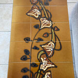 Vintage ceramic coffee table ivy pattern