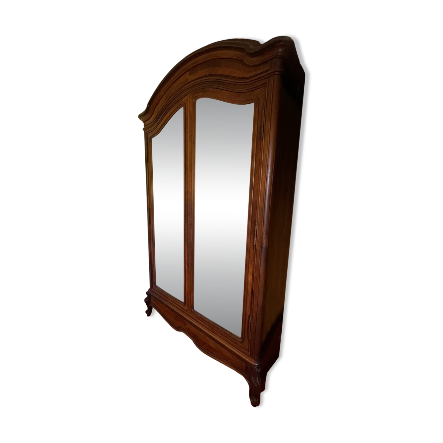 Glass-fronted lingerie wardrobe in solid wood