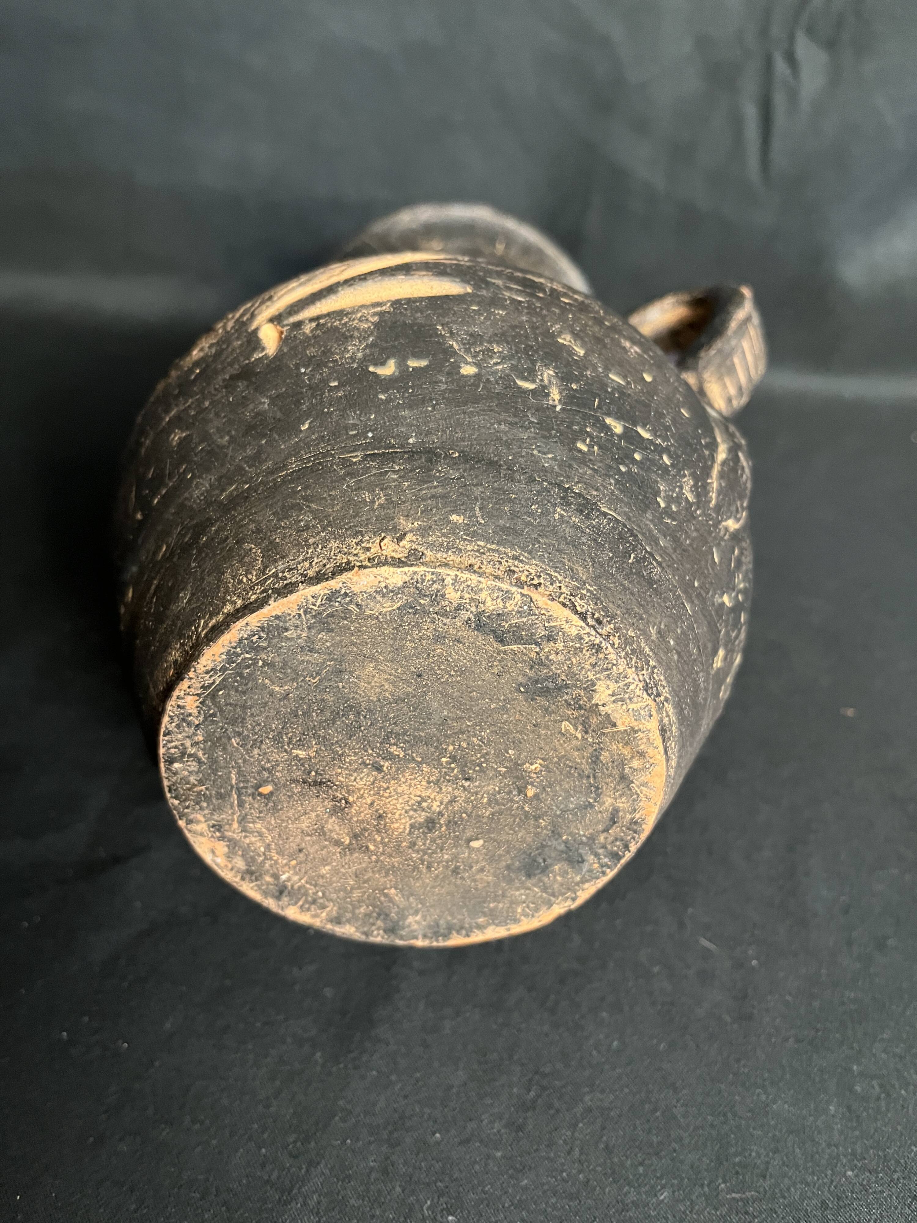 Vintage, brown terracotta vase circa 1970