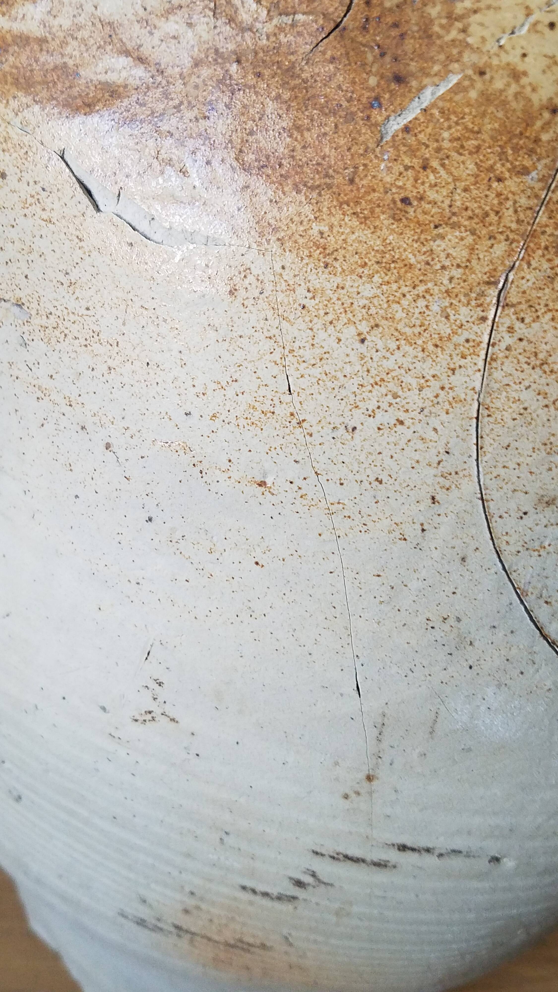 Large old stoneware jar from the 19th century