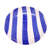 Assiette creuse en céramique bleue & blanche