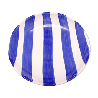 Blue and white ceramic soup plate