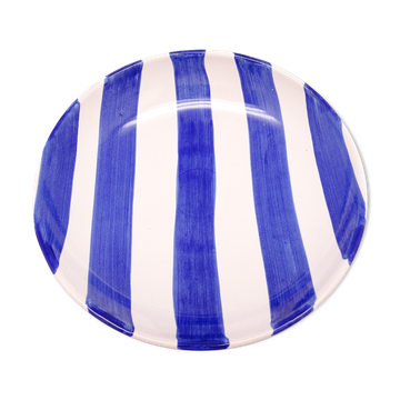 Blue and white ceramic soup plate