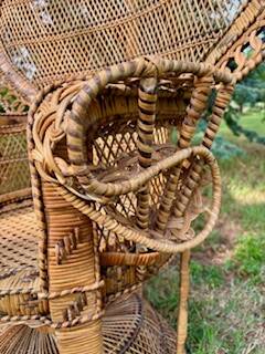 Emmanuelle armchair, Peacock model, 1970s vintage