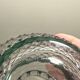 Val Saint-Lambert "Pineapple" vase in double-layered and cut green crystal. Height:
