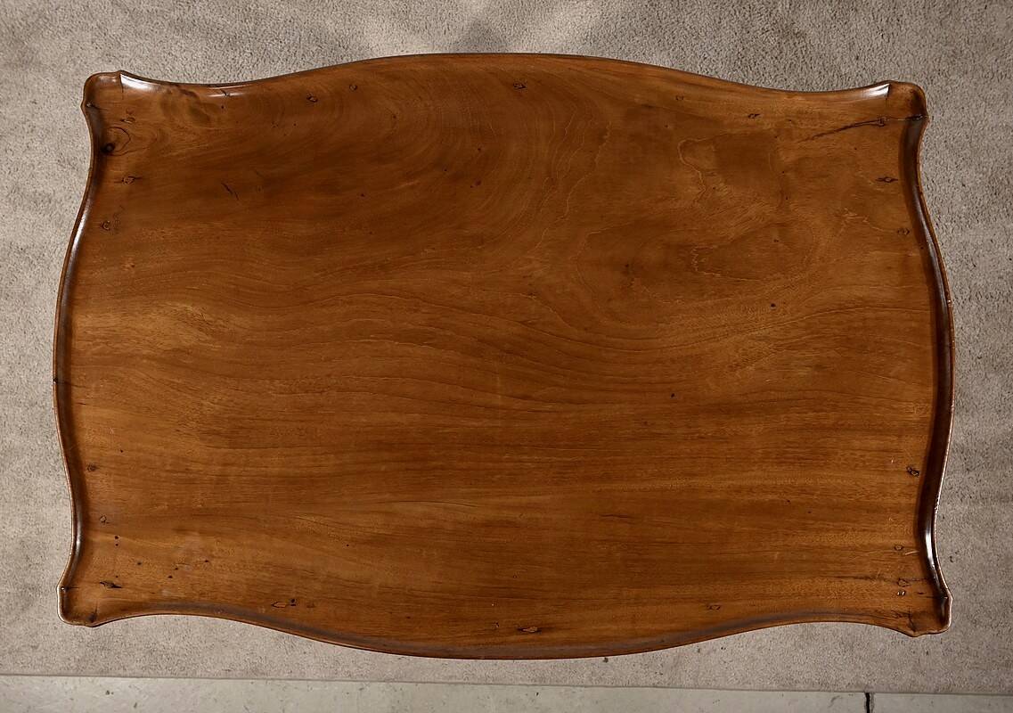 Small Cabaret Table in Mahogany, Louis XV style, Napoleon III period – Mid-19th century