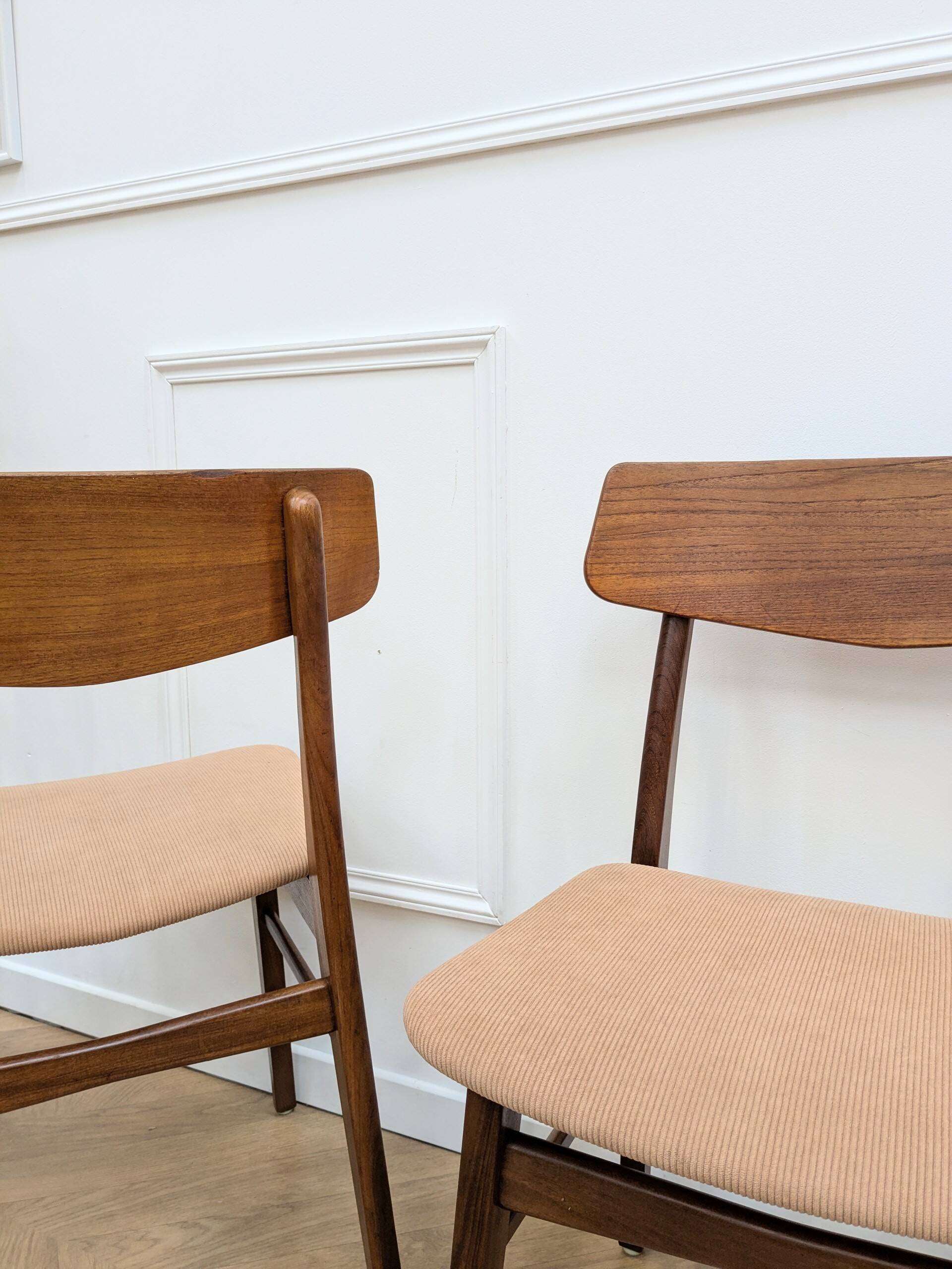 Pair of Danish teak chairs