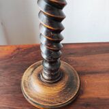 Vintage French lamp 1950/60 in turned wood