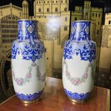 Pair of earthenware vase from Limoges
