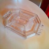 Art Deco glass appetizer tray