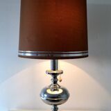 Large Mid-Century Italian Chrome Table Lamp, 1960s