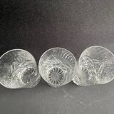 3 grands verres Saint Louis service Sammy estampillés