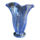Large blue glass vase with inclusions – Murano art glassware