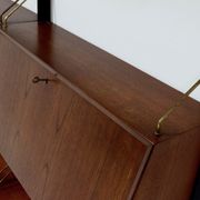 Teak Wall Unit by Louis van Teeffelen for WeBe 1950's