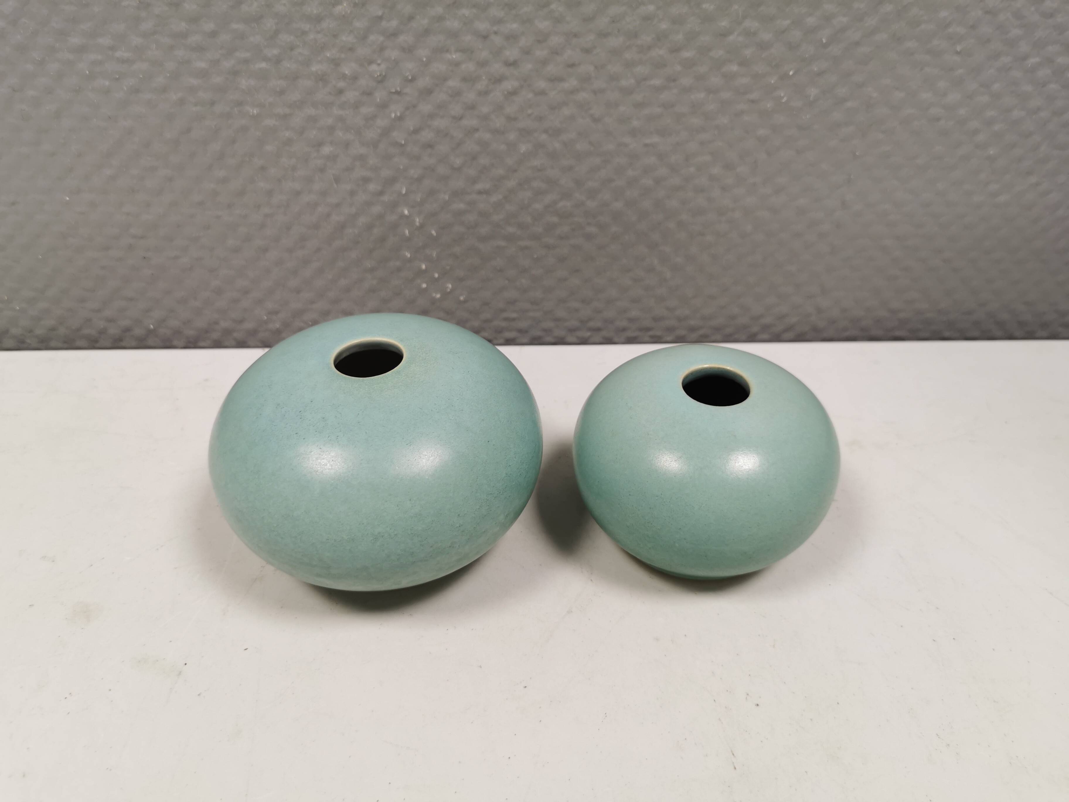 Two ball vases from Asbo ceramics Denmark 1987-1996