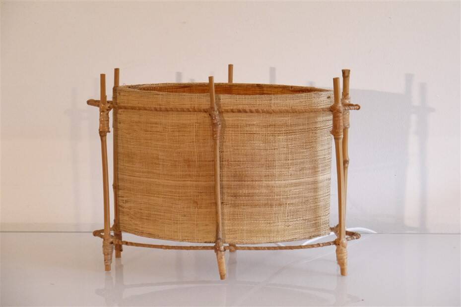 Vintage rattan lamp 1950