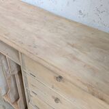 Comptoir Établi Bois Brut Vintage Meuble Ancien