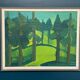 Original Mid Century Swedish Oil On Panel – “Forest” By Thage Carlson – Vintage & Framed – 87 × 70 Cm (34.3" × 27.6")
