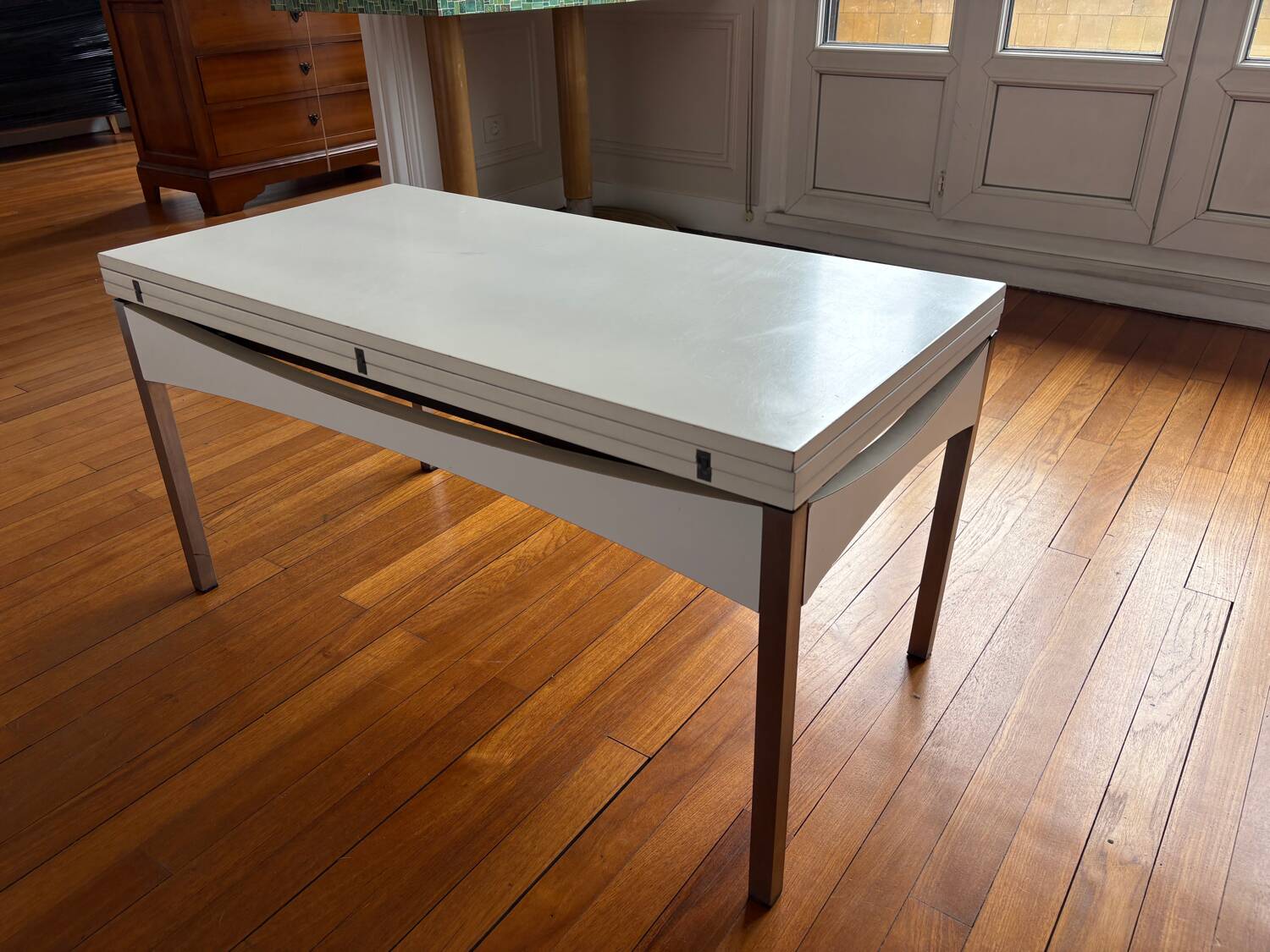 White modular designer coffee and side table by Joseph André Motte.