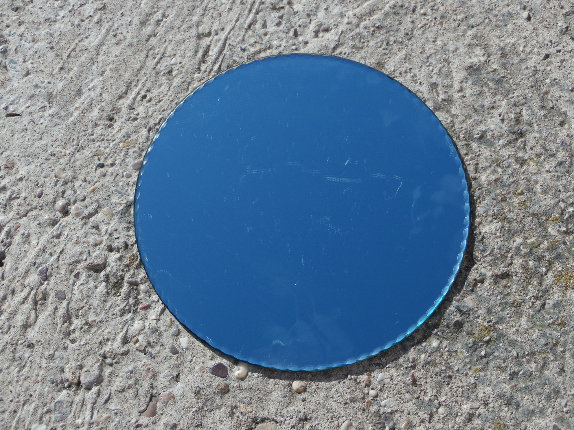 Round table mirror beveled  28x28cm