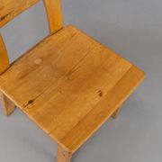 Ensemble de chaises de salle à manger en bois de pin des années 70 / 4