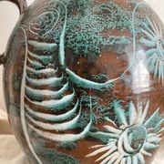 Vase en céramique fait main Mongolfier, signé Yvon Roy 1960