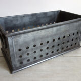 Old industrial box perfoated metal