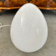 Old Ridged Glass Egg Lamp Design Vetri Murano vintage egg